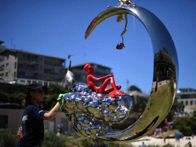 Chen Wenling’s Sculpture by the Sea exhibit in Sydney, 2017. Picture: AFP