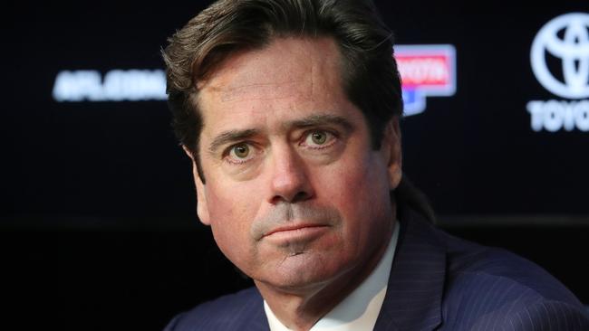 Gillon McLachlan says the report failed to reach his inbox.