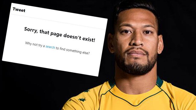 Israel Folau's Twitter and Instagram social media accounts are no longer visisble on the eve of his unfair dismissal case going to court.