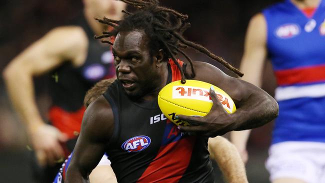 Despite a 100-point lead, the Bulldogs were left fuming after Anthony McDonald-Tipungwuti ended their 21-goal streak. Picture: Michael Klein