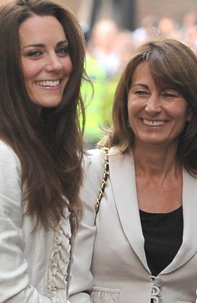 The Duchess of Cambridge with her mother Carole Middleton