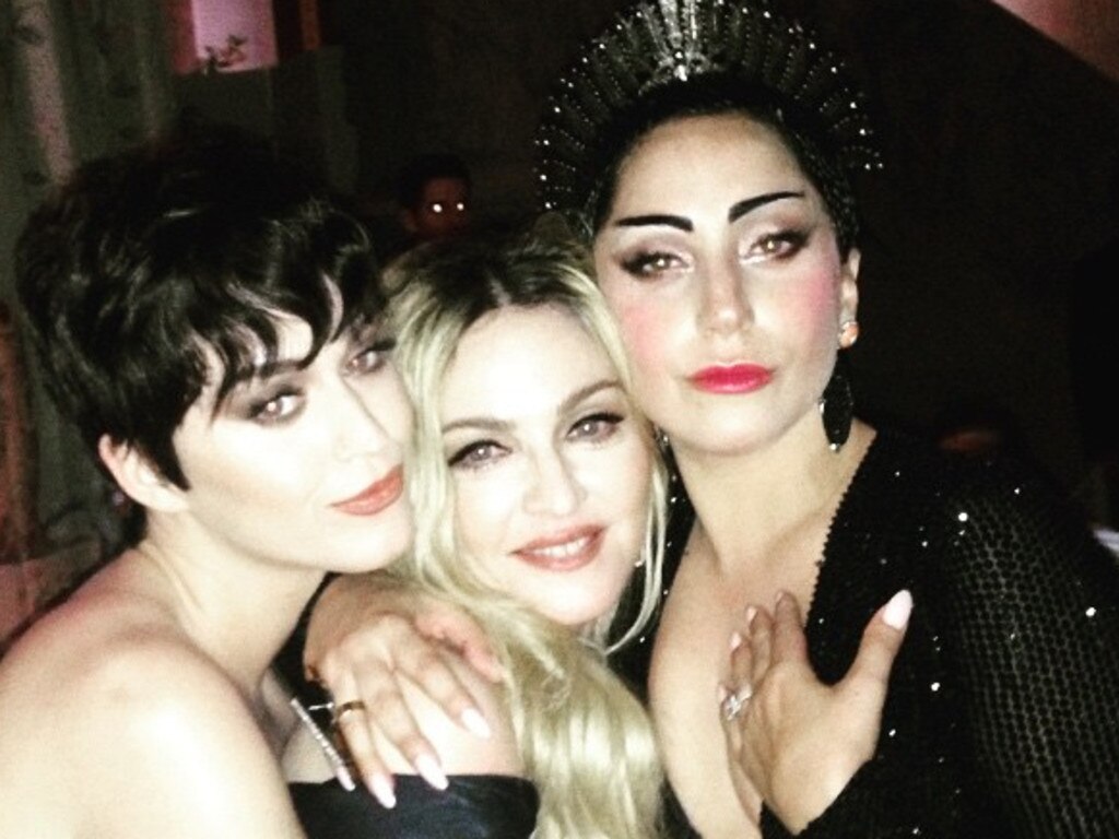 better times. Madonna partying with Katy Perry and lady Gaga. Picture: Instagram