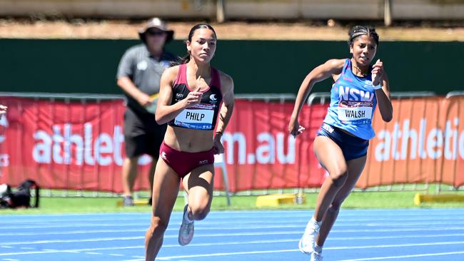 Thewbelle Philp Australian All Schools track and field championships in Brisbane. Saturday December 7, 2024. Picture John Gass