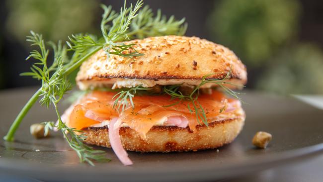 A lox bagel at the Flying Fig. Picture: Matt Turner