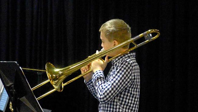 Hayden Whyte in Section 525 - Instrumental brass solo 12&U14 (Nora Baird memorial annual trophy). Picture: Jann Houley