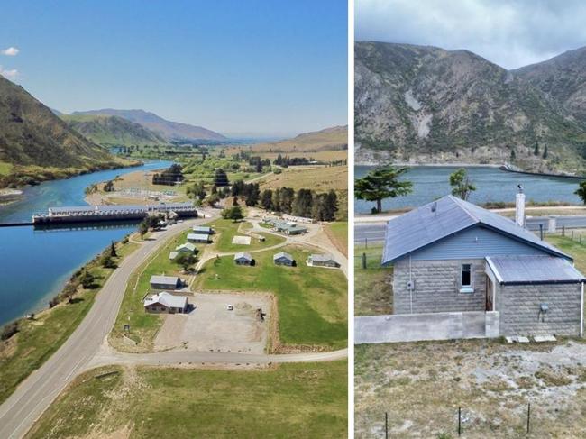 The historic Lake Waitaki Village – built to help create the hydro-electric dam that it is located next to – has gone viral with its price guide of over $2.9m NZ dollars (about $2.62m AUD). Picture: One Agency The Property Specialists.