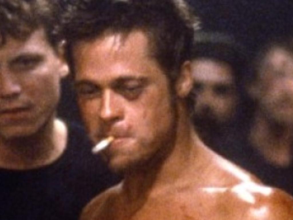 Actor Brad Pitt in a scene from film Fight Club.