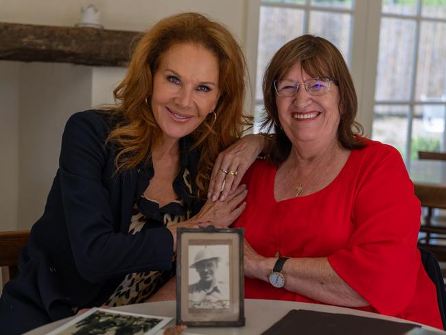 Rhonda Burchmore with Ruth Slade, daughter of Burchmore's maternal grandfather, Tommy Stewart, on SBS's Who Do You Think You Are?