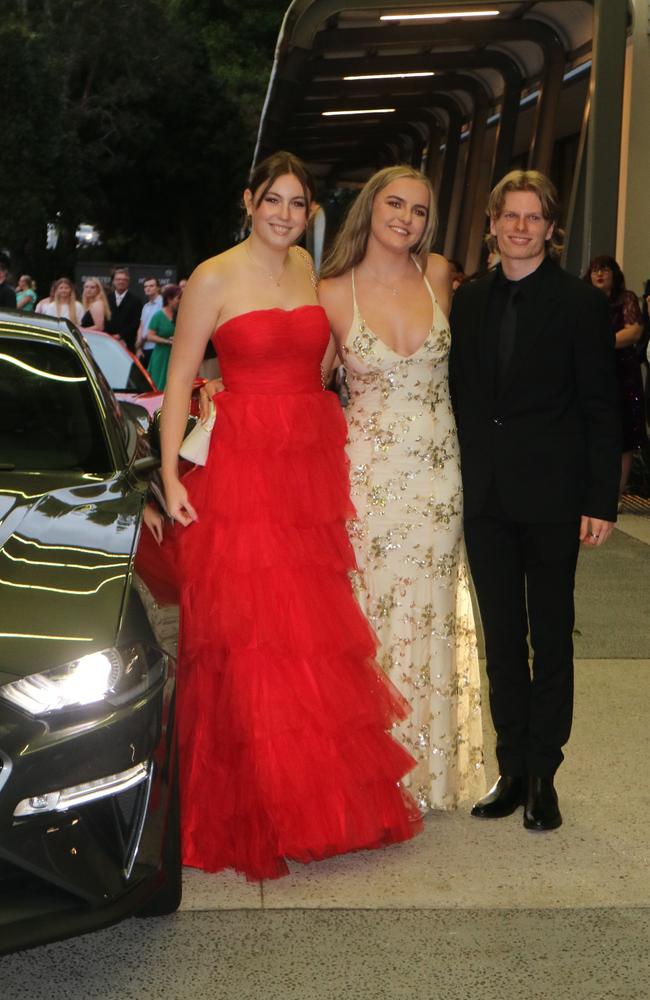 St John's College year 12 students arrive in style for their 2023 formal.