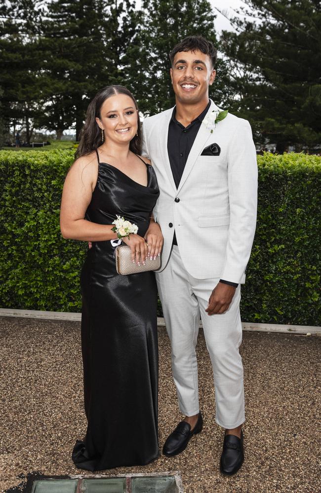 Chloe Ewing and Harry Robinson at Centenary Heights State High School formal at Picnic Point, Friday, November 15, 2024. Picture: Kevin Farmer