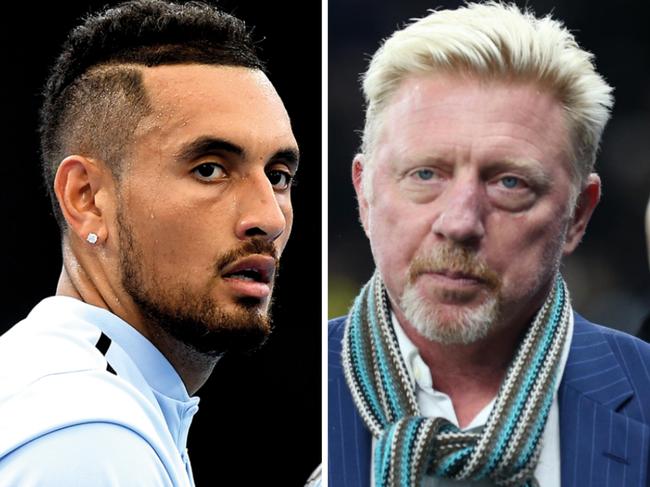 Nick Kyrgios and Boris Becker.