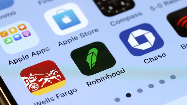 Robinhood is a popular online trading app. Picture: Getty Images