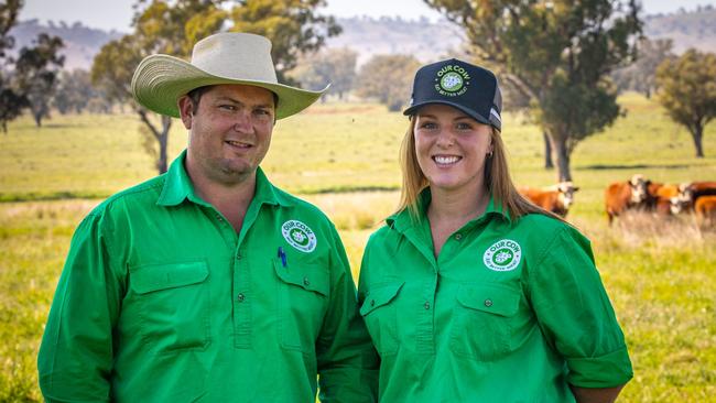 Bianca and Dave on their NSW property.