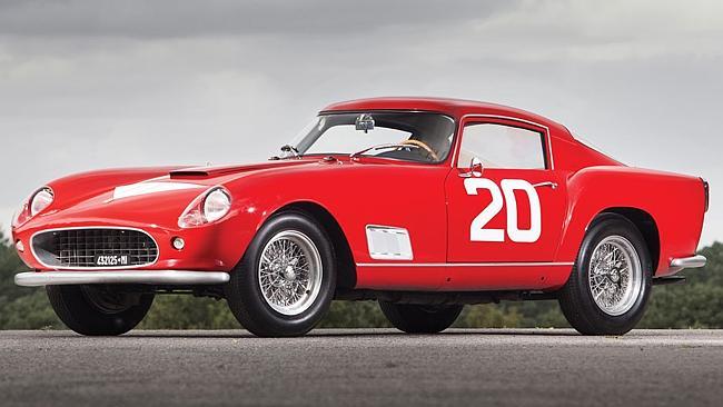 1958 Ferrari 250 GT, one of the fabulous Italians — mostly red ones — sold at Monterey.