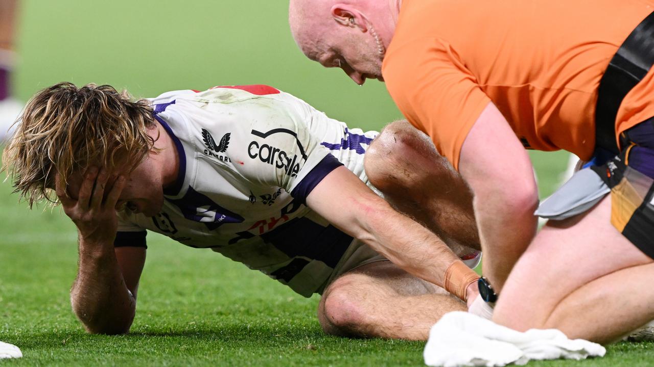 NRL finals scores 2023: Brisbane Broncos vs Melbourne Storm, result,  updates  Ryan Papenhuyzen breaks ankle, awful injury; Cameron Munster's  scathing reaction to heavy defeat