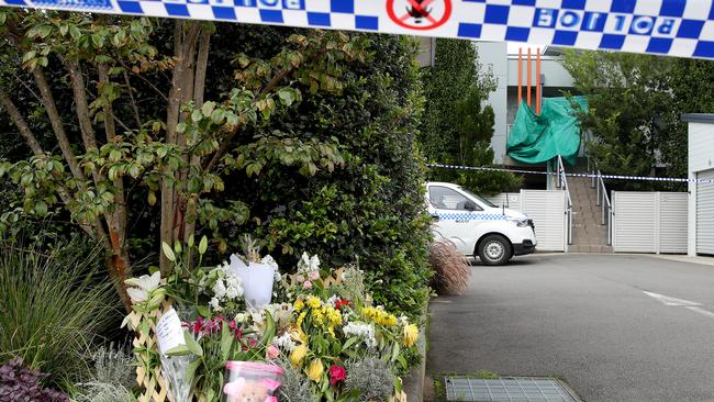 The unit block in Mayfield where Newcastle mum Mackenzie Anderson was stabbed to her death more than 20 times allegedly by her ex partner, Tyrone Thompson. He has now pleaded not guilty. Picture: Toby Zerna