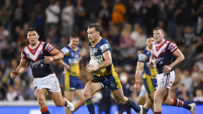 Clint Gutherson was clearly frustrated with his side in their loss to the Roosters. Picture: Getty Images.