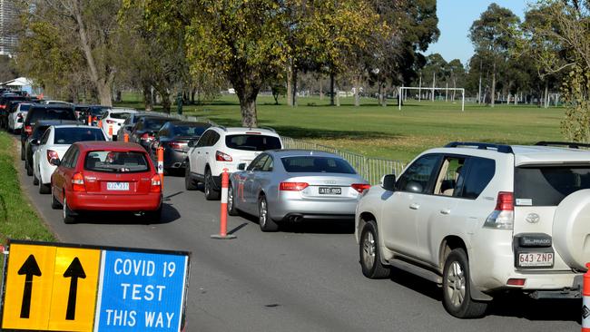 More than 49,000 Covid tests were taken on Thursday. Picture: NCA NewsWire / Andrew Henshaw.