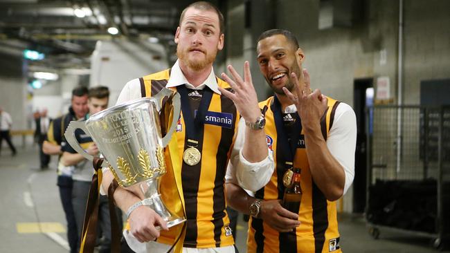 Josh Gibson has won three premierships with the Hawks. Picture: Wayne aludvey