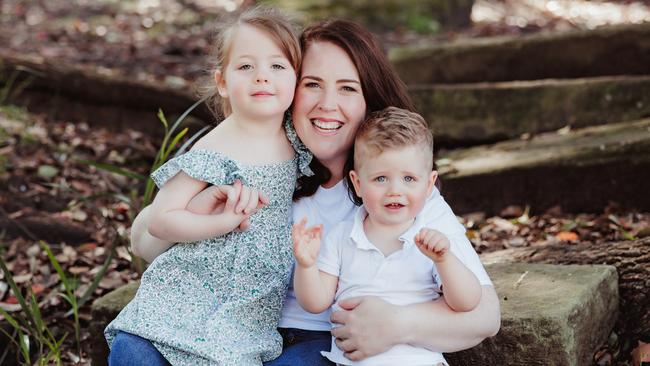 Family time with her two children Eleanor and Henry. Picture: Christiana Casuscelli at www.stellestudio.com.au