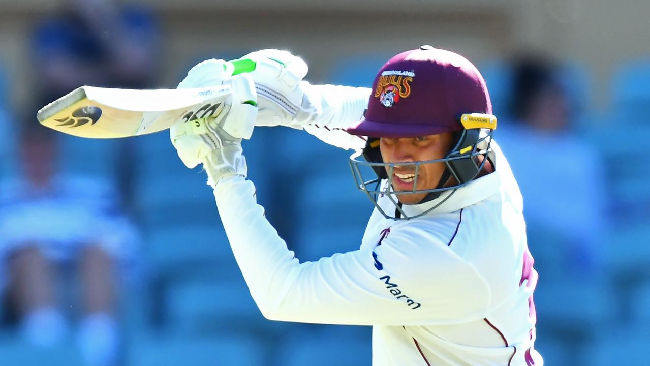 Usman Khawaja made 174 for Queensland at Adelaide Oval. Picture: Mark Brake/Getty Images