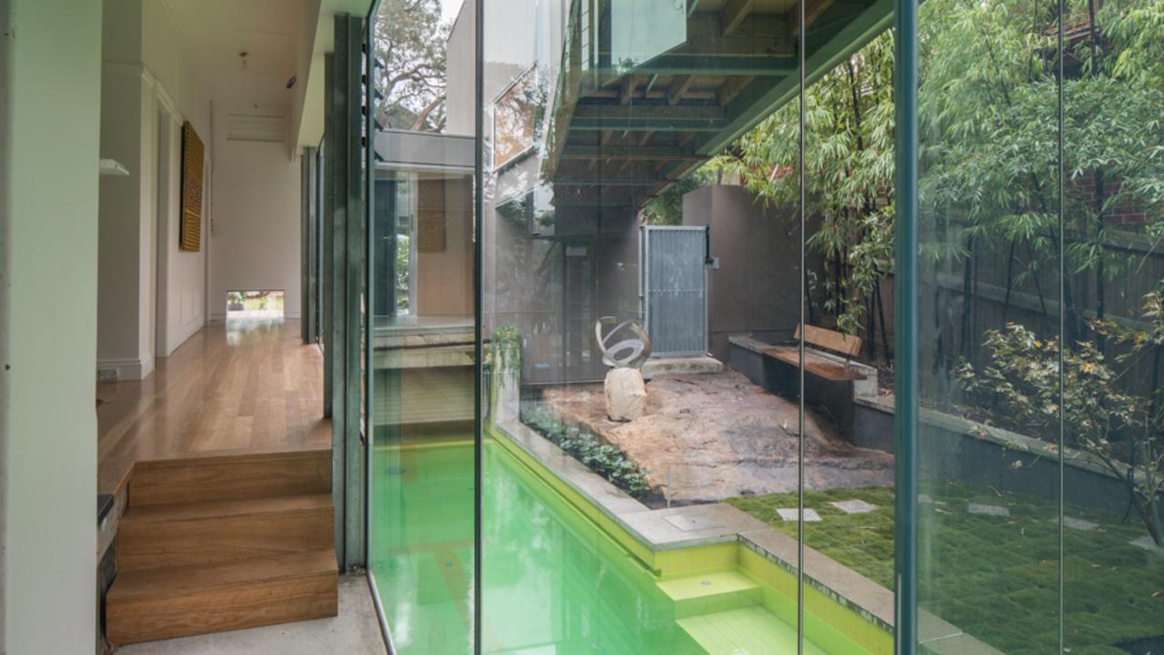 The pool runs right under the house. Picture: Foxtel/Grand Designs Australia