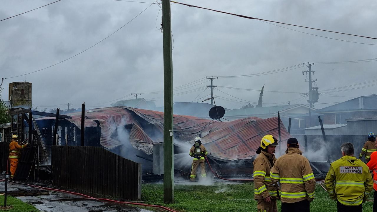 House fire in Sorell. Pictures Kenji Sato