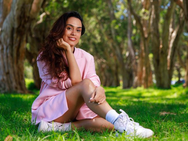 Emalia, star of Binge series Paper Dolls, in Centennial Park, will spend time with herself on Valentine’s Day. Picture: Justin Lloyd