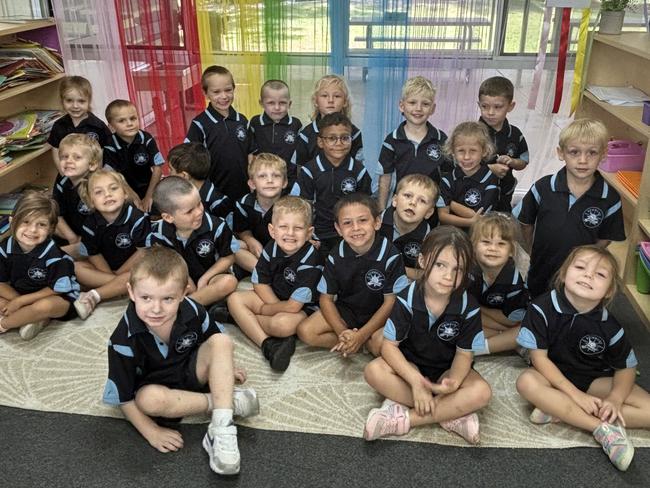 The Prep students of Sunbury State School during their first week at school.