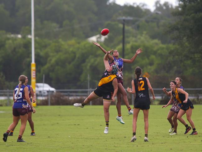 Cairns City Lions Women v North Cairns Tigers Women, Round 11 at Watsons Oval. AFLW Cairns 2024. Photo: Gyan-Reece Rocha