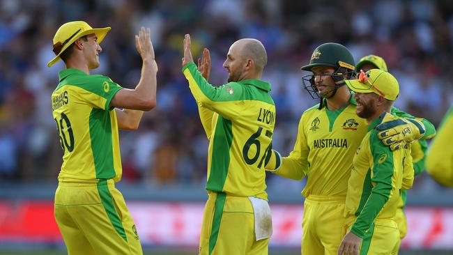 Australia has carried that winning feeling through to the World Cup, says Pat Cummins (L). Picture: Getty