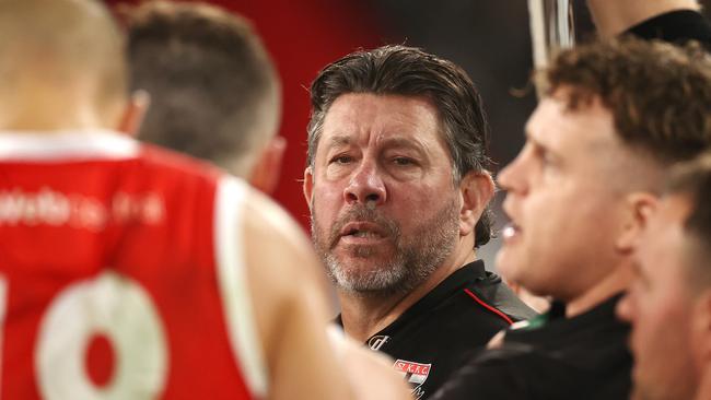 Brett Ratten hopes the courageous win can be the catalyst for a Saints revival for the remainder of the season. Picture: Michael Klein