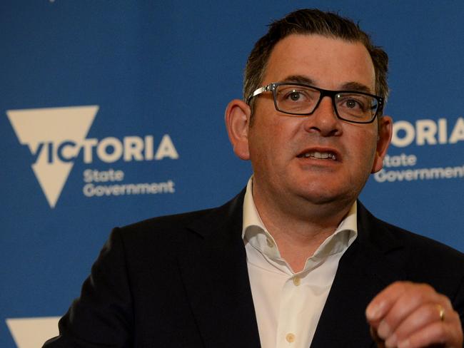 MELBOURNE, AUSTRALIA - NewsWire Photos DECEMBER 02, 2021: Victorian Premier Daniel Andrews speaks to the media at Parliament House in Melbourne. Picture: NCA NewsWire / Andrew Henshaw