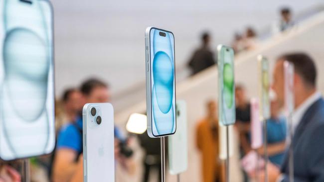 Apple launched new iterations of its iPhone and Apple Watch on Tuesday, featuring better cameras and a USB-C cable. Picture: Nic Coury / AFP