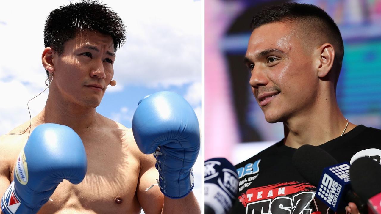 Takeshi Inoue copped a glancing blow from Tszyu's slip of the tongue. Photo: Getty Images
