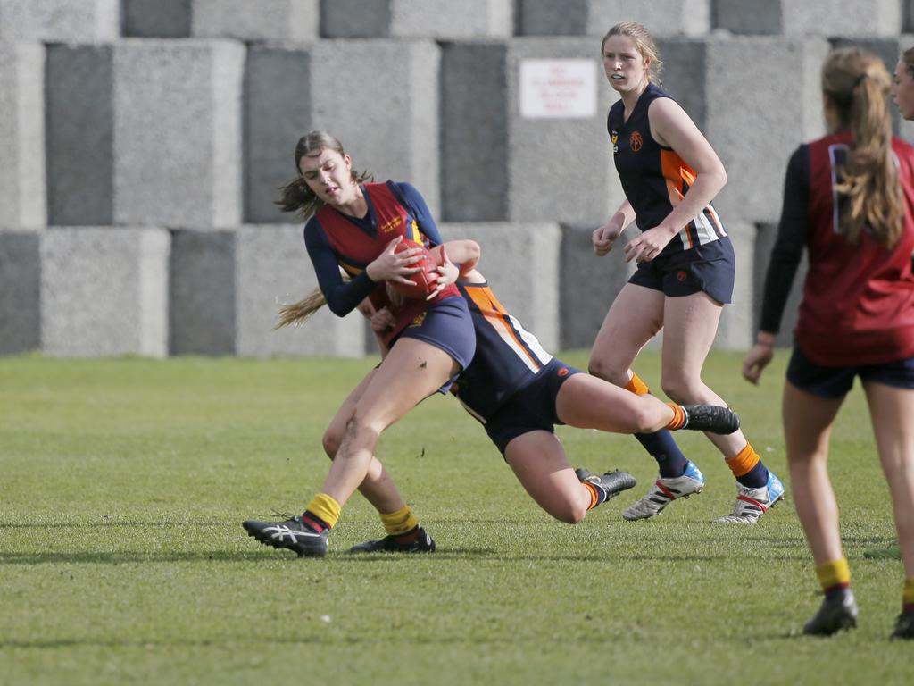 Fahan versus Scotch Oakburn in the Sports Association of Independent Schools Australian Rules girls grand final. Picture. PATRICK GEE