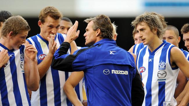 Dani Laidley, formerly known as Dean, in his time coaching North Melbourne.