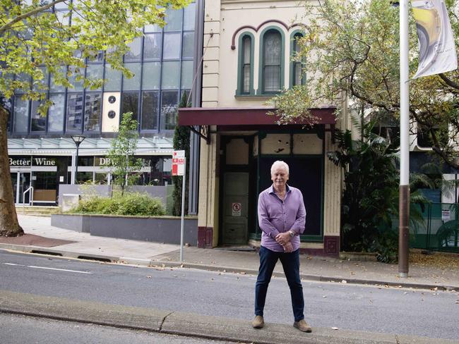 Ray Drummond outside his historic North Sydney watchmaking shop, soon to be no more. Picture: Jenny Evans