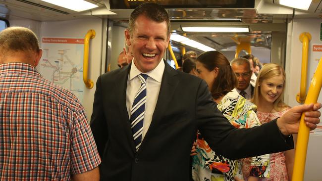 Premier, Mike Baird says a train should be part of the peninsula’s long-term plans. Picture: Jonathan Ng