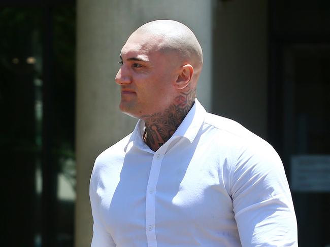 Matt Hilton walks from the Cairns Courthouse during his trial. PICTURE: BRENDAN RADKE