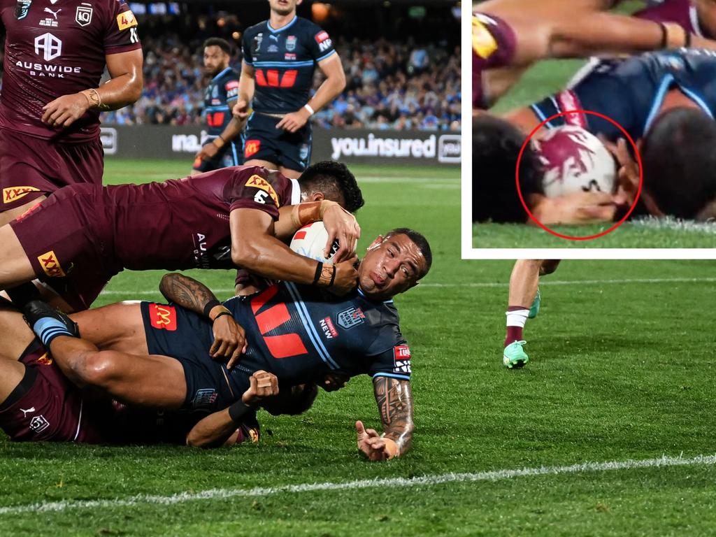 Tyson Frizell is adamant the ball touched the ground despite not being awarded a try.