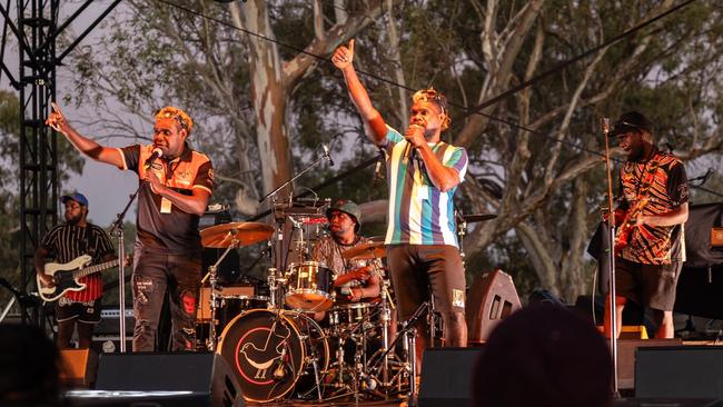 James Range Band performs at the Warm Up in Alice Springs. Picture: Supplied