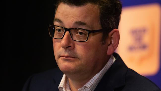 Daniel Andrews has blamed the significant jump in new cases on people having or going to illegal house parties on Grand Final weekend. Picture: Sarah Matray/NCA NewsWire