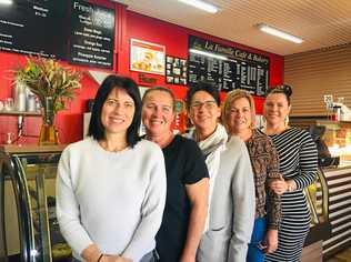 SWEET MEMORIES: The La Famille sisters, Sharon Parr, Suzanne Radke, Lynette Willson, Debbie Ford and Rebecca Doessel, are saying goodbye to their beloved bakery, which has been sold. Picture: Contributed