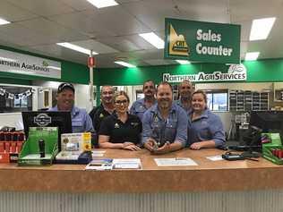 WINNERS: Northern AgriServices Kingaroy has won the CRT 2018 Queensland Business of the Year award. Captured: Lucas Kerkow, Brooke Rutledge, Manager Mark Schmidt, Michelle Jones, Graeme Donohue, Robert Horton and Rob Masters. Picture: Northern AgriServices