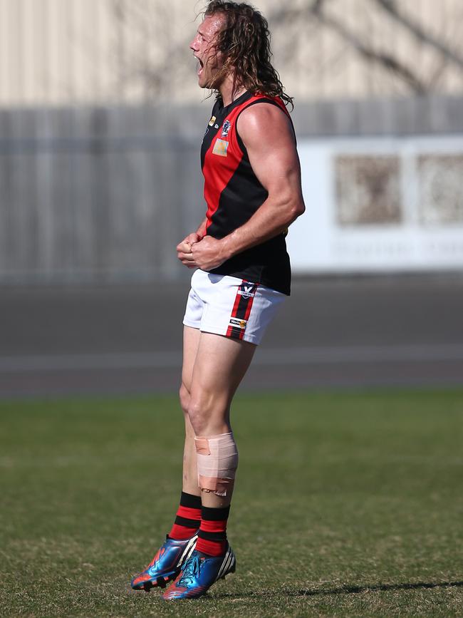 Liam Nash kicked a first quarter goal for Newtown &amp; Chilwell. Picture: David Smith.