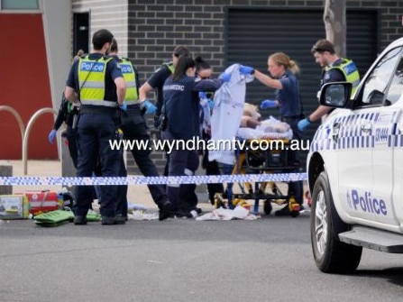 A group of six males approached the man in the carpark of Point Cook Football Club about 1.30pm Monday. Picture: Wyndham TV