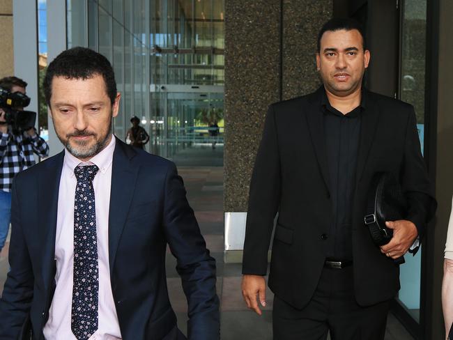 Brendan King (right) says the court case is creating stress for his family. Picture: Toby Zerna