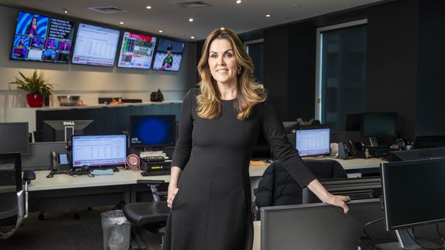 Sky news commentator Peta Credlin in their Melbourne offices. Picture: Aaron Francis