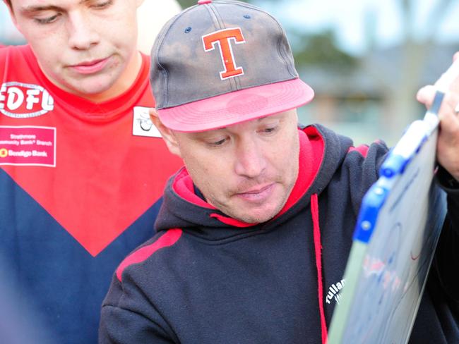 Tullamarine EDFL coach David Connell. Picture: Jamie Morey